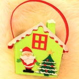 Handmade Green Wool Felt Christmas Bag