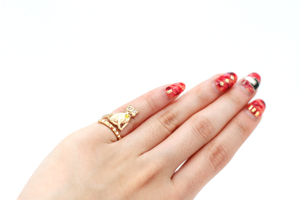 The Cat Girl Midi Ring