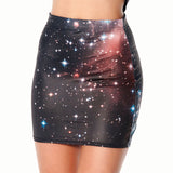 Galaxy Print Mini Skirt