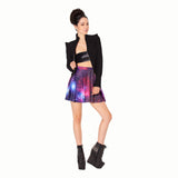 Galaxy Print Skater Skirt