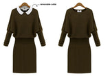 Collar Knit Midi Dress