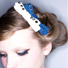 Denim Ribbon Hair Clip