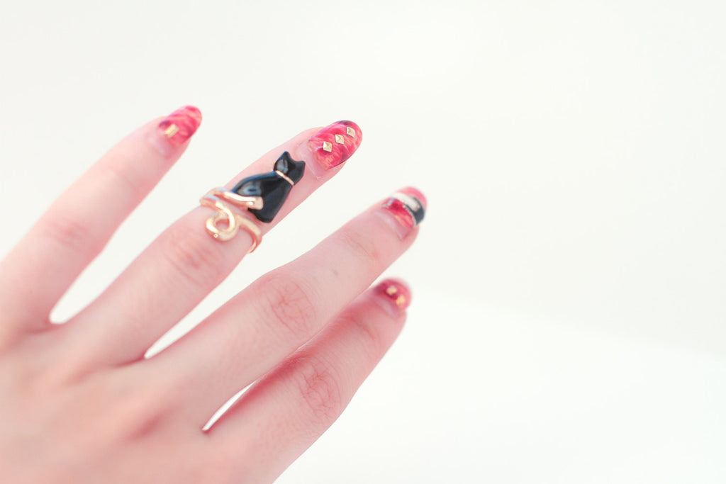 The Black Cat Midi Ring