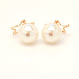 Gold-plated Pearl Earrings