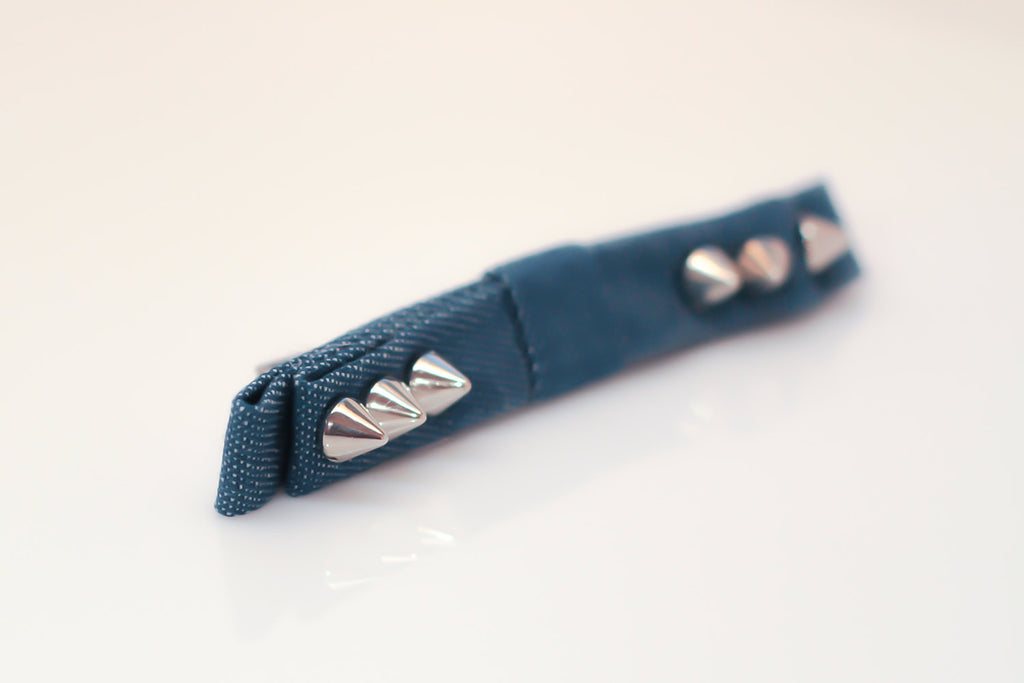 Denim Ribbon Hair Clip