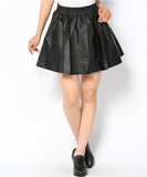 Faux Leather Biker Skirt