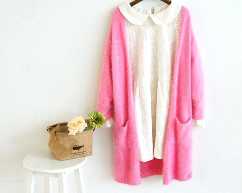 Mohair Long Cardigan