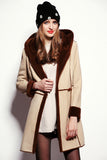 Hooded Shearling Coat