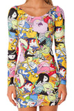 Adventure Time Bodycon Mini Dress