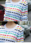 Knit Sweater Set Rainbow Print