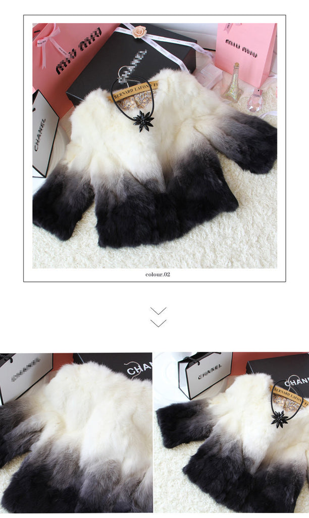 Faux Fur Dip-dye Jacket