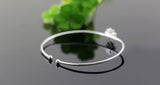 100% Sterling Silver Daisy Bangle