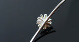 100% Sterling Silver Daisy Bangle